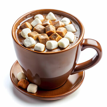 recommend clip art: hot chocolate with marshmallows in mug isolated