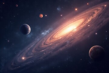 Obraz premium Galaxies in Darwin's Universe