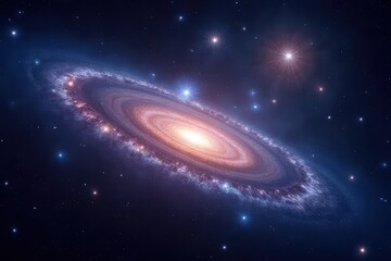 Obraz premium Intricate Dance of Galactic Forces in Celestial Harmony