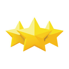 Obraz premium Service Experience Customer Review with 3 Stars 