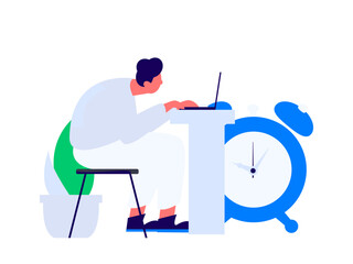 Home indoor character scene flat vector concept operation hand drawn illustration
