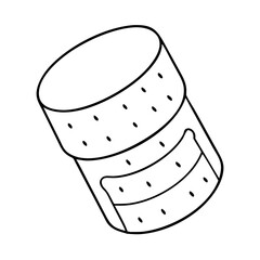 wine cork icon, wine cork line art - simple line art of wine cork, perfect for wine cork logos and icons