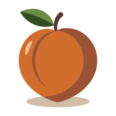 Autumn Peach Vector – Warm Seasonal Color Palette. 
Flat illustration of a peach in cozy, rustic autumn colors. Great for seasonal marketing, fall-themed packaging and lifestyle branding.