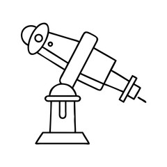 x ray telescope icon, x ray telescope line art - simple line art of x ray telescope, perfect for x ray telescope logos and icons