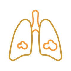 Lung Cancer Icon Design