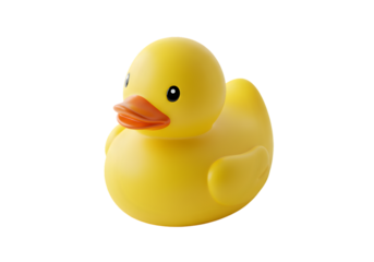 Cute Yellow Rubber Duck Toy: Bath Time Fun transparent background