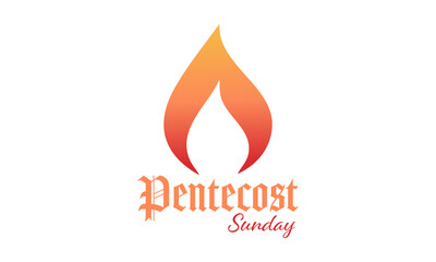 Pentecost poster design for print or use as card, flyer or T shirt	
