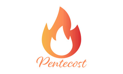 Pentecost poster design for print or use as card, flyer or T shirt	
