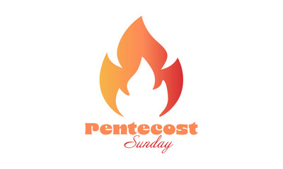 Pentecost poster design for print or use as card, flyer or T shirt	
