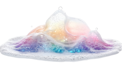 Colorful soap bubbles colorful bubbles isolated on white background