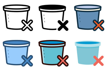 delete data from trash can icon vector illustration