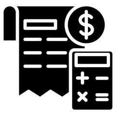 Calculator bill icon
