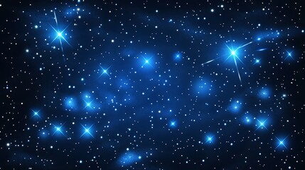 Obraz premium Stellar canvas showcasing a vibrant constellation, illuminated against a deep cosmos
