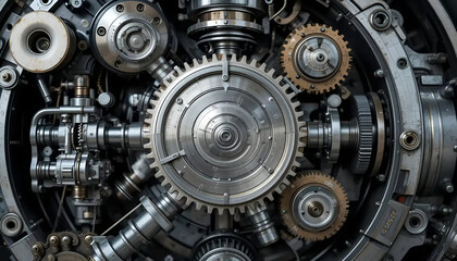 gears on black background