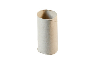 empty toilette paper roll isolated on white or transparent png