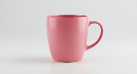 Fototapeta premium Pink mug isolated on white background