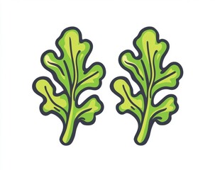 vector illustration of a green leaf