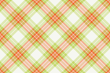 Elegant pastel plaid pattern in lime green, coral, and white.  Perfect for textile design, website backgrounds, or crafting projects.
