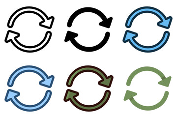 sync arrow icon vector illustration