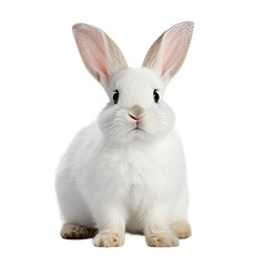 Fototapeta premium white rabbit isolated on white background