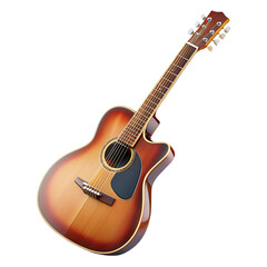 Fototapeta premium acoustic guitar isolated on white