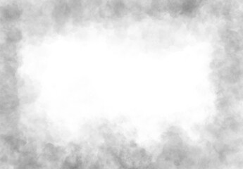 Dark smoke border - black smoke border with empty space on transparent background - fog frame, transparent PNG