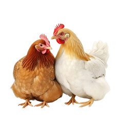 Fototapeta premium hen and rooster