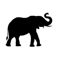 Fototapeta premium African elephant silhouette – vector illustration
