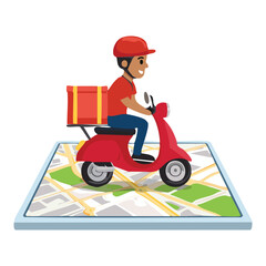 Scooter Delivery Illustration
