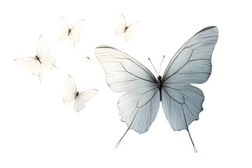 Obraz premium Beautiful white butterfly