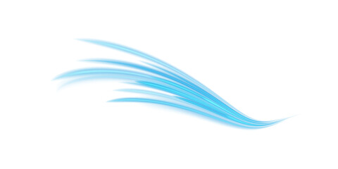 Frozen Breeze PNG – Dynamic Light Blue Wind Flow Element on Transparent Background