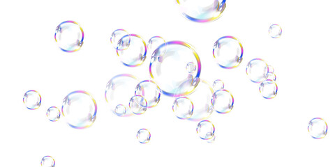 Playful Rainbow Soap Bubbles PNG Graphic for Fun and Kids Themes