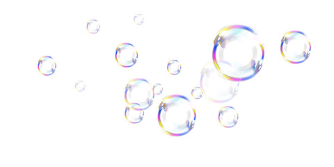 Clean Air Floating Bubbles PNG Isolated for Hygiene and Purity Concepts