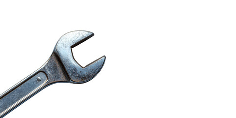 Metallic Wrench. Essential Tool For Mechanical And Diy Projects Isolated On Transparent Background