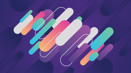 Colorful Gradient Geometric Vector Background