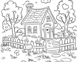 Fototapeta premium vector illustration of a house