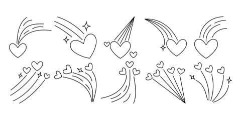 Shooting Hearts Doodle 