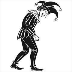 silhouette April fool white background