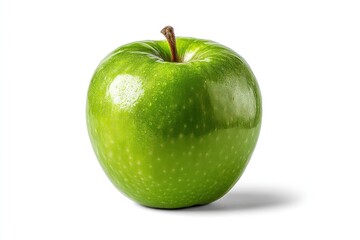 Green Apple on White Background