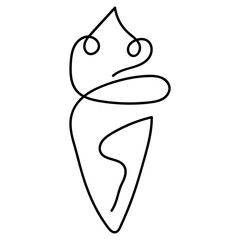 Abstract Ice Cream Line Art