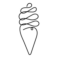 Abstract Ice Cream Line Art