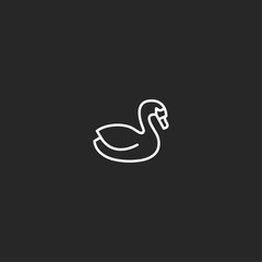 Swan icon flat vector design