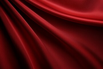 Obraz premium Luxurious Red Fabric with Wavy Folds