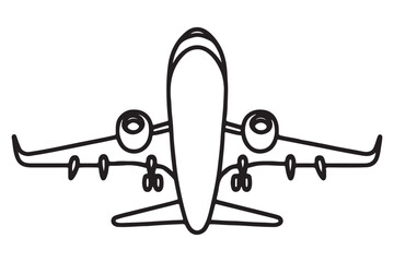 Airplane vector illustration transportation symbol aviation travel concept design