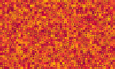 Vibrant abstract mosaic of warmtoned squares.  Perfect for backgrounds, textures, website design, or print projects.  Evokes feelings of energy, warmth, and modern design.