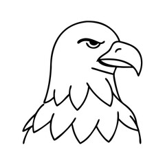 bald eagle icon, bald eagle line art - simple line art of bald eagle, perfect for bald eagle logos and icons