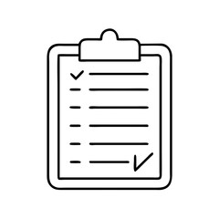 clipboard icon, clipboard line art - simple line art of clipboard, perfect for clipboard logos and icons