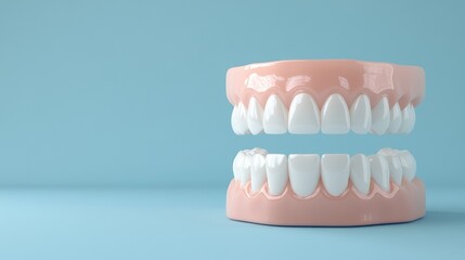 Obraz premium The exploration of symmetry in human dental structure delves into the effects of misalignment or asymmetry in teeth on oral health, as well as their aesthetic implications