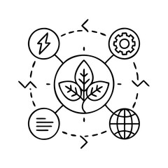 connection with nature icon, connection with nature line art - simple line art of connection with nature, perfect for connection with nature logos and icons