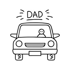 dad s car icon, dad s car line art - simple line art of dad s car, perfect for dad s car logos and icons